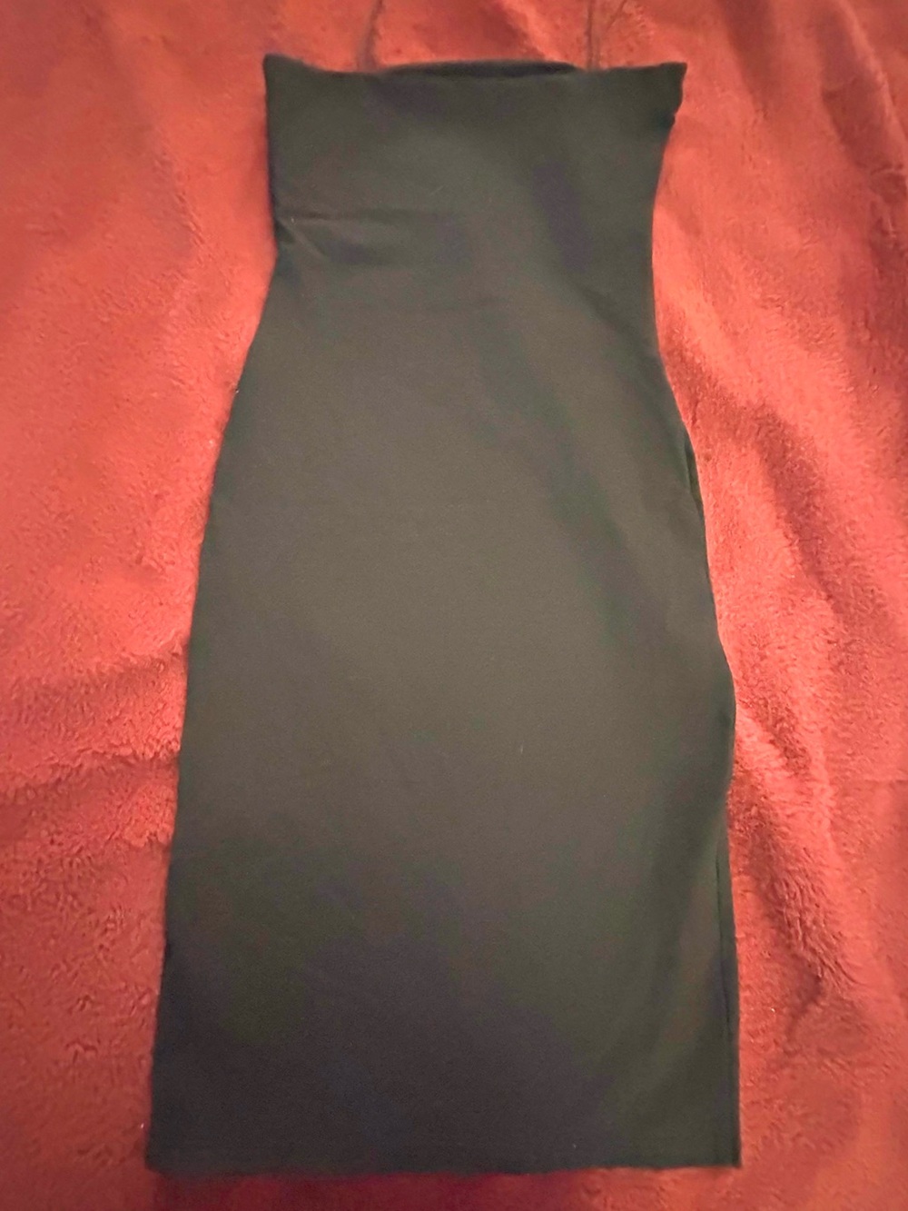 Adika Strapless Black Midi Bodycon Dress